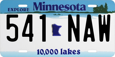 MN license plate 541NAW