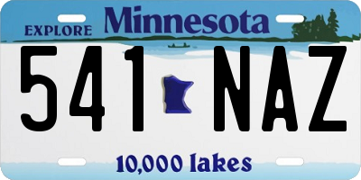 MN license plate 541NAZ