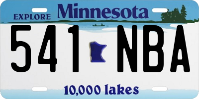 MN license plate 541NBA