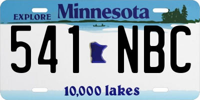 MN license plate 541NBC