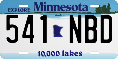 MN license plate 541NBD
