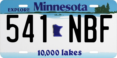 MN license plate 541NBF