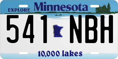 MN license plate 541NBH