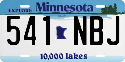 MN license plate 541NBJ
