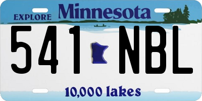 MN license plate 541NBL