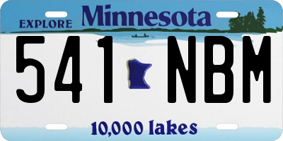 MN license plate 541NBM