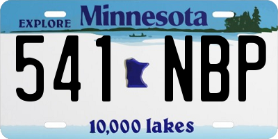 MN license plate 541NBP