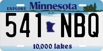 MN license plate 541NBQ