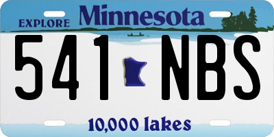 MN license plate 541NBS