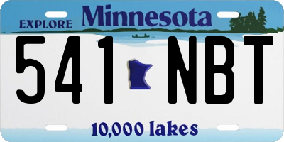 MN license plate 541NBT