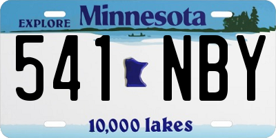 MN license plate 541NBY