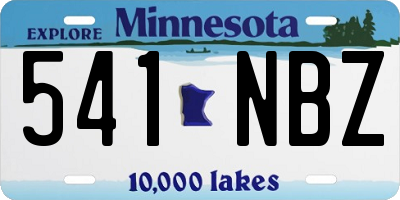 MN license plate 541NBZ
