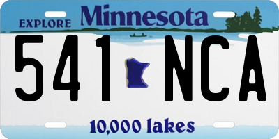 MN license plate 541NCA