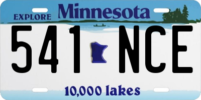 MN license plate 541NCE
