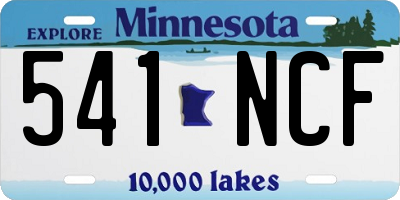 MN license plate 541NCF