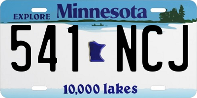 MN license plate 541NCJ