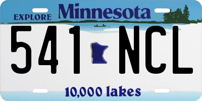 MN license plate 541NCL
