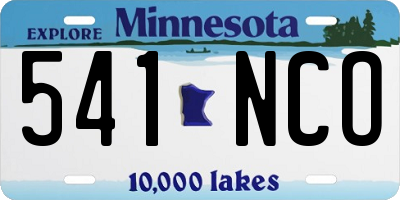 MN license plate 541NCO