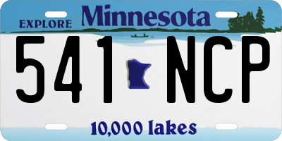 MN license plate 541NCP