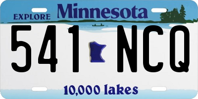 MN license plate 541NCQ