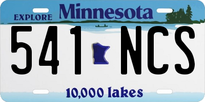 MN license plate 541NCS