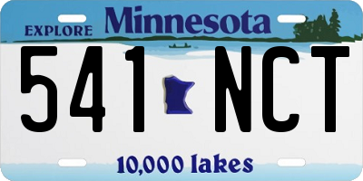 MN license plate 541NCT