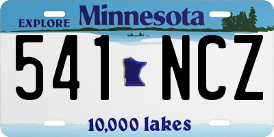 MN license plate 541NCZ