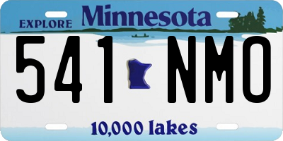 MN license plate 541NMO
