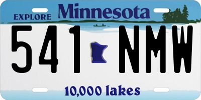 MN license plate 541NMW