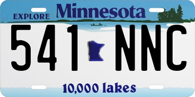 MN license plate 541NNC