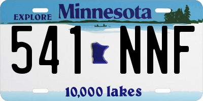 MN license plate 541NNF