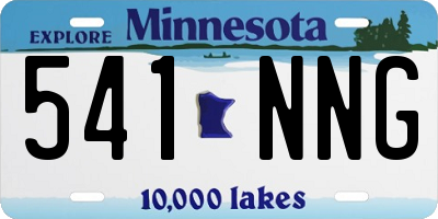 MN license plate 541NNG