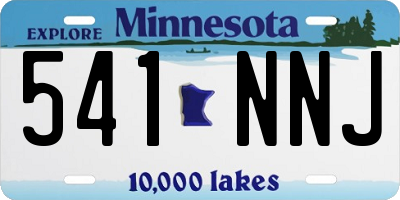MN license plate 541NNJ