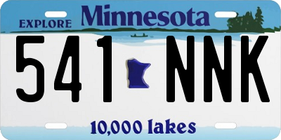 MN license plate 541NNK