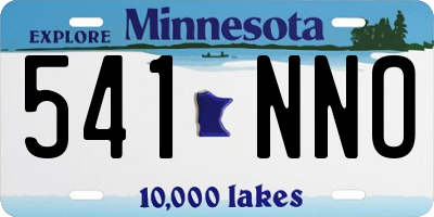 MN license plate 541NNO