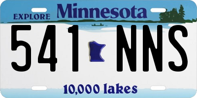 MN license plate 541NNS