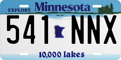MN license plate 541NNX