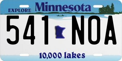 MN license plate 541NOA