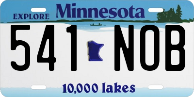 MN license plate 541NOB