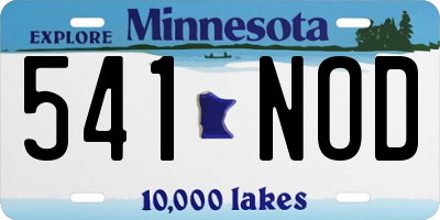 MN license plate 541NOD