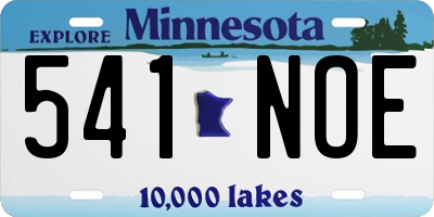 MN license plate 541NOE