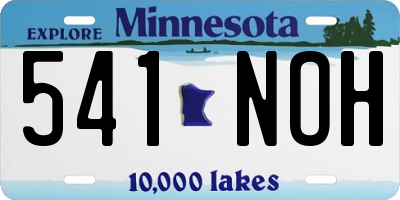 MN license plate 541NOH
