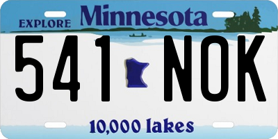 MN license plate 541NOK