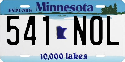 MN license plate 541NOL