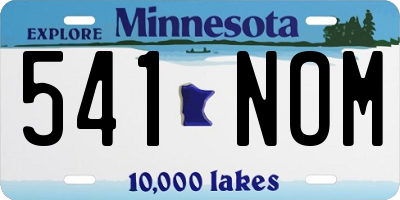 MN license plate 541NOM