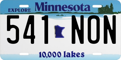 MN license plate 541NON