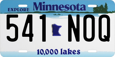 MN license plate 541NOQ