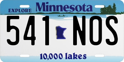 MN license plate 541NOS