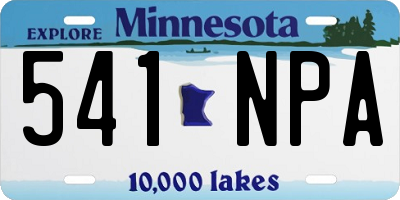MN license plate 541NPA