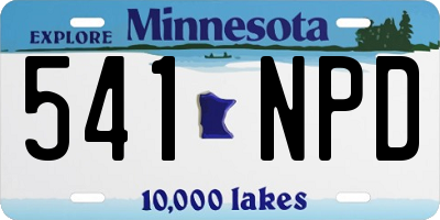 MN license plate 541NPD